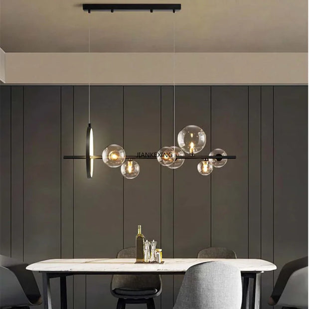 New Foam Led Chandelier Long G9 For Table Dining Room Kitchen Bar Pendant Lamp House Decor Lusters Suspension Design Lighting