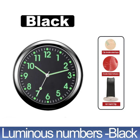 Car Clock Luminous Automobiles Internal Stick-On Mini Digital Watch Mechanics Quartz Clocks Auto Ornament Car Accessories Gifts