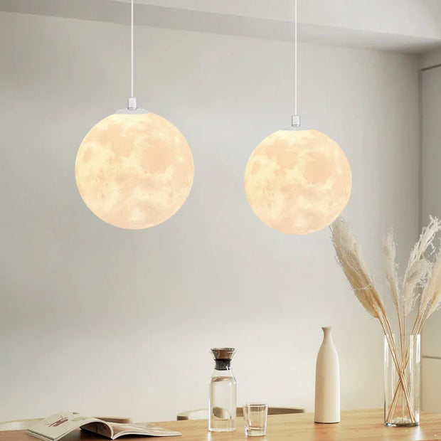 Moon Pendant light Nordic LED Hanging Lamp Modern Chandelier Indoor Lighting Home Decor For Bedroom Living Room Bedside Light