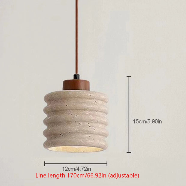 Stone Wood Cream Light Decorative Industrial Style Hanging Lamp Creative Bedside Cement Pendant Lamp for Living Room Bedroom