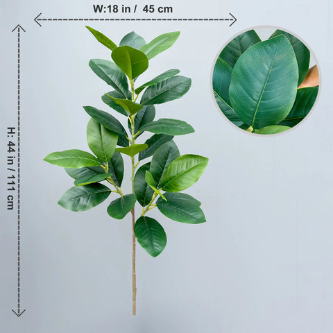 70/135cm Artificial Ficus Tree Branches Large Banyan Leaves Fake Rubber Plant Plastic Tall Plant Landscape For Home Garden Decor