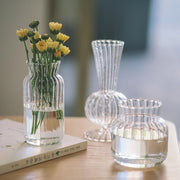 Vintage Flower Vase Mini Glass Vase Wedding Party Transparent Hydroponics Plant Flower Vases Desktop Ornaments Home Decorations