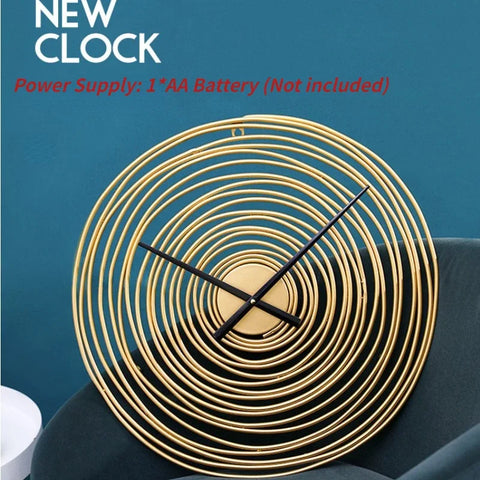 Nordic Large Wall Clock Modern Round Metal Silent Wall Decor Watch Indoor Kitchen Living Room Home Office Decoration Wall Clocks