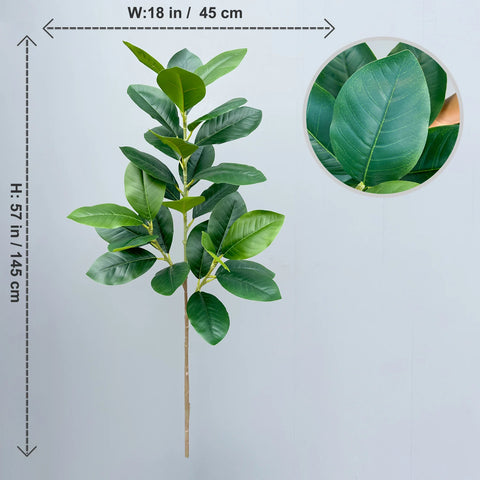 70/135cm Artificial Ficus Tree Branches Large Banyan Leaves Fake Rubber Plant Plastic Tall Plant Landscape For Home Garden Decor