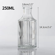 Vintage Flower Vase Mini Glass Vase Wedding Party Transparent Hydroponics Plant Flower Vases Desktop Ornaments Home Decorations