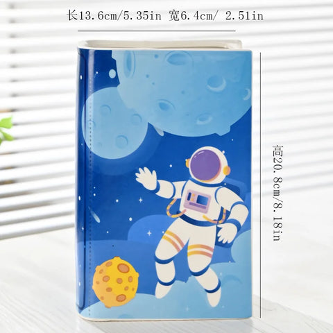 Starry Sky Astronaut Ceramic Book Model Vase Ins Style Creative High-end Home Decoration Ornaments Living Room Flower Vases Home