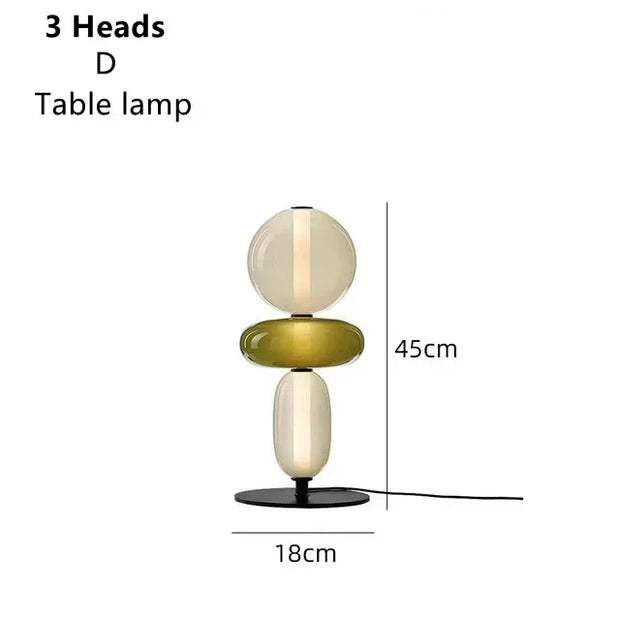 Italian Designer Creative Colored Glass LED Floor Light Living Room Bedroom Study table Lamps Indoor Lighting Decor Candy Lights