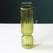 Transparent Stripe Glass Vases Flower Bottle Hydroponic Plant Pot Wedding Party Flower Arrangement Container Home Table Decor