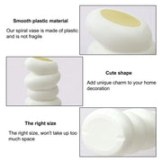 1/2PC Plastic Spiral White Vase Nordic Creative Flower Arrangement Container For Kitchen Living Bedroom Home Decoration Ornament