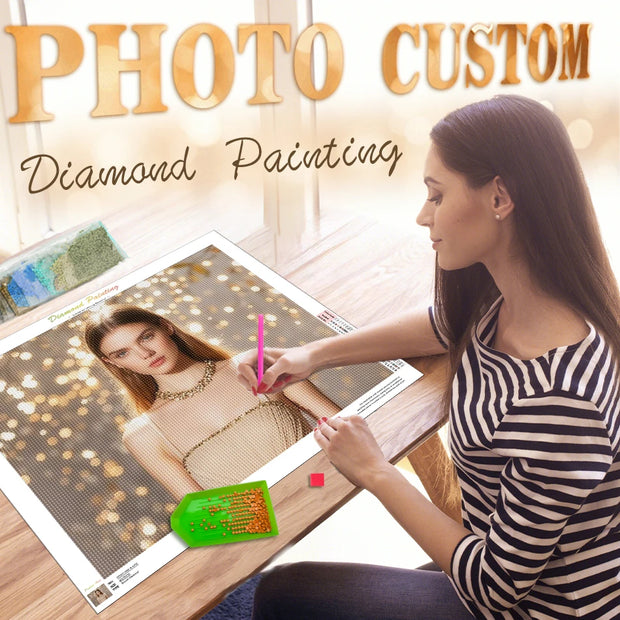 RUOPOTY Photo Custom Diamond Painting Full Square Drill Full Round Drill Cross Stitch Crystal 5D Diamond Pictures Diy Kit Gifts