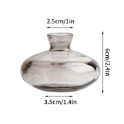 Vintage Flower Vase Mini Glass Vase Wedding Party Transparent Hydroponics Plant Flower Vases Desktop Ornaments Home Decorations