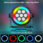 4/8PCS 70W RGBW 4-IN-1 LED Par Light with Strip DMX Stage Light Remote control DJ Disco Party Lights for Dance Hall Performance