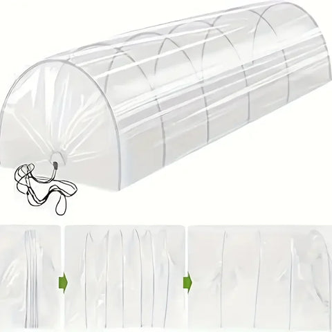 Outdoor Garden Greenhouse Tunnel Shade Net Cover Portable Cloche Hoops For Garden Courtyard Patio Farm Vegetable Plant Growing