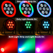 4/8PCS 70W RGBW 4-IN-1 LED Par Light with Strip DMX Stage Light Remote control DJ Disco Party Lights for Dance Hall Performance