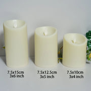 3pcs/set USB Rechargeable Flameless Electric Led Candles With Remote Control,Pillar Candles Home Decor., Wedding Decoration