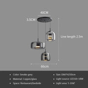 Nordic LED Galss Pendant Lights Modern Luxury Hanging Chandeliers Lighting Fixtures Restaurant Pendant Lamp Luminaire Suspension