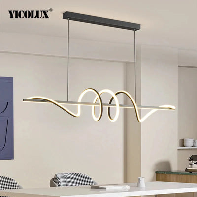 Nordic LED Pendant Lights For Dining Room Kitchen Hanging Lights Minimalist Indoor Lighting Home Decor White Black Kitchen Lamps