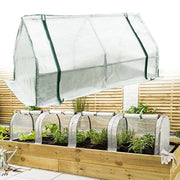 1pc Small Grow Tunnel Outdoor Garden Greenhouse Reinforced Cover With Mesh Grid Garden Buildings Budynki Ogrodowe Invernadero