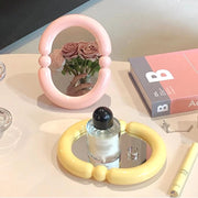 Desktop Makeup Mirror Woman MINI Cosmetic Mirror Vanity Portable Mirrors Pocket Cosmetics Tools Home Desktop Supplies