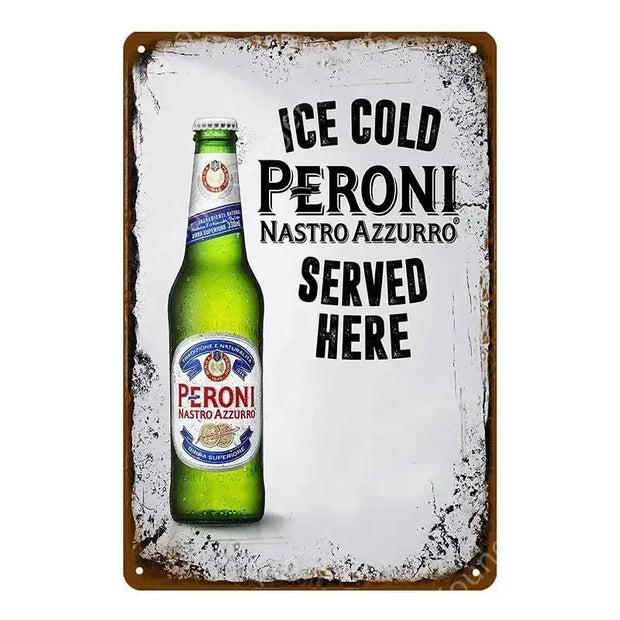 Metal Poster Classic Beer Brand Sign Wall Decor for Bar Pub Club Retro Wall Decoration Metal Plaque Pendant Art for Man Cave