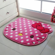 50x60cm Kawaii Hello Kitty Cartoon Rug Anime Kt Cat Plush Floor Mat Bathroom Non-Slip Carpet Car Cushion Soft Living Room Decor