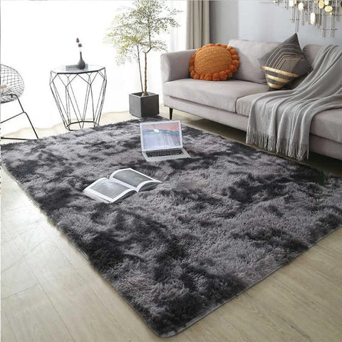 Plush Carpet Living Room Sofa Coffee Table Rug Green Pink Fluffy Soft Blankets Area Rugs Children's Room Non-Slip Mat Home Decor