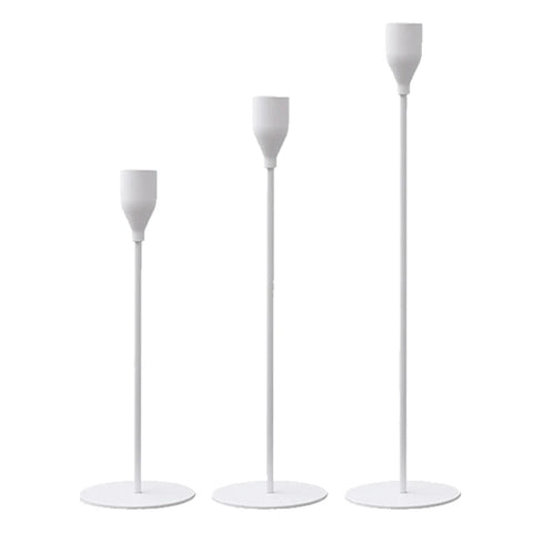 3Pc/Set European style Metal Candle Holders Fashion Simple Wedding Table Decoration Party Living Room Candlestick Christmas Tabl