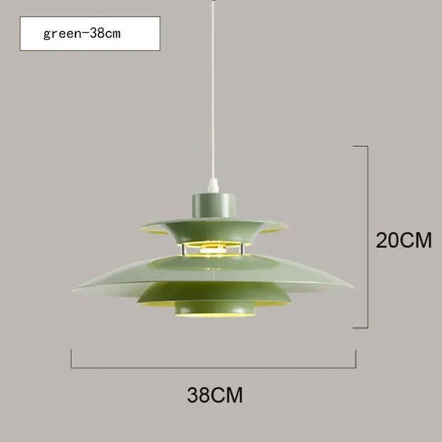 Danish UFO Hanging Lamp Nordic LED Dining Table Pendant Light Minimalist Indoor Living Room Decoration Restaurant Bar Chandelier