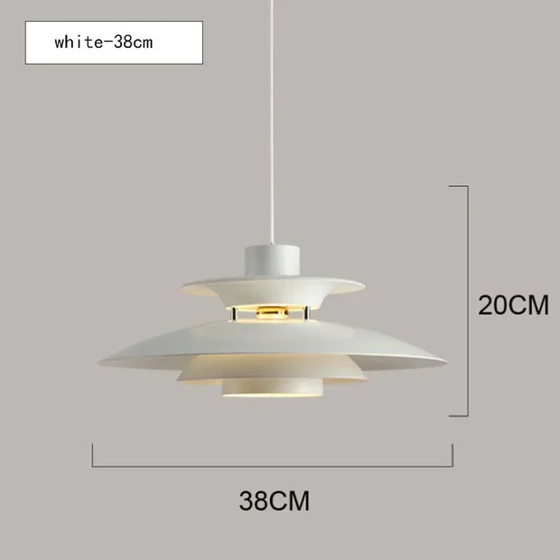 Danish UFO Hanging Lamp Nordic LED Dining Table Pendant Light Minimalist Indoor Living Room Decoration Restaurant Bar Chandelier