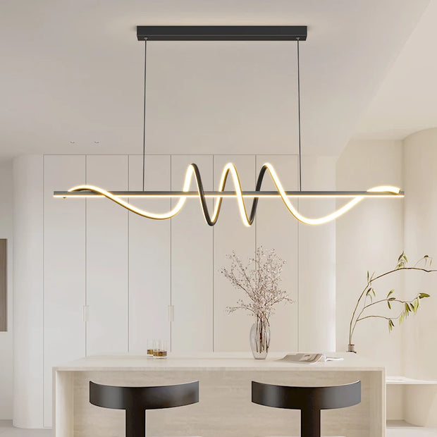 Nordic LED Pendant Lights For Dining Room Kitchen Hanging Lights Minimalist Indoor Lighting Home Decor White Black Kitchen Lamps