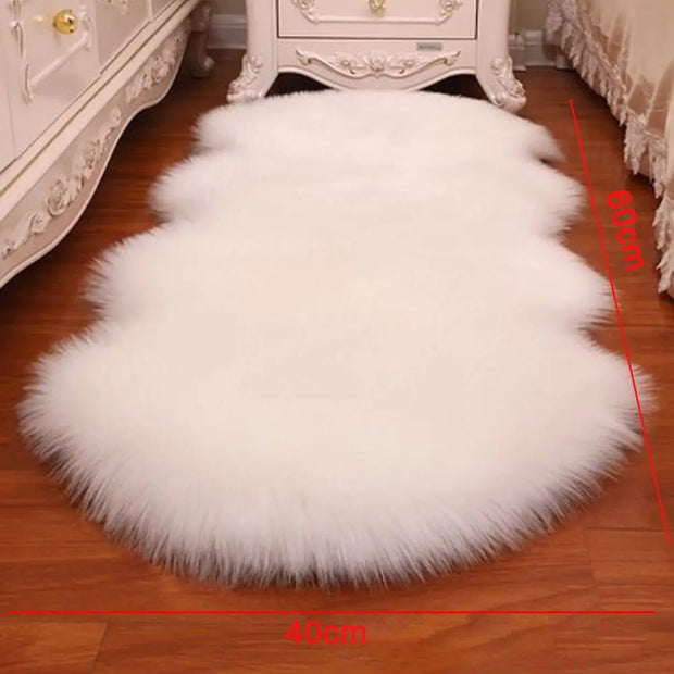 Faux Fluffy Shaggy Rugs Artificial Sheepskin Long Hair Carpet Floor Wool Fluffy Mat Home Decor Non Slip For Living Room Bedroom