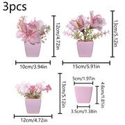 (A set of 3PCS) Simulated Mini Potted Plants Suitable For Decorating Homes, Restaurants, Tabletops, Windowsills, And Bookshelves