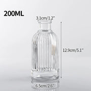 Vintage Flower Vase Mini Glass Vase Wedding Party Transparent Hydroponics Plant Flower Vases Desktop Ornaments Home Decorations