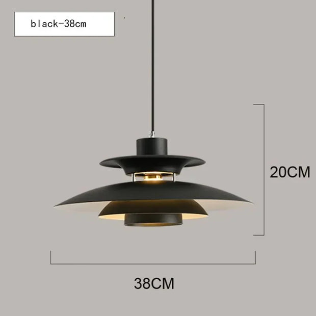 Danish UFO Hanging Lamp Nordic LED Dining Table Pendant Light Minimalist Indoor Living Room Decoration Restaurant Bar Chandelier