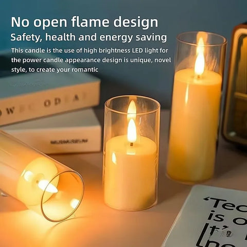 Flameless Flashing Candle Tea Battery Power Candle Electronic Wishing Led Halloween Home Decorat