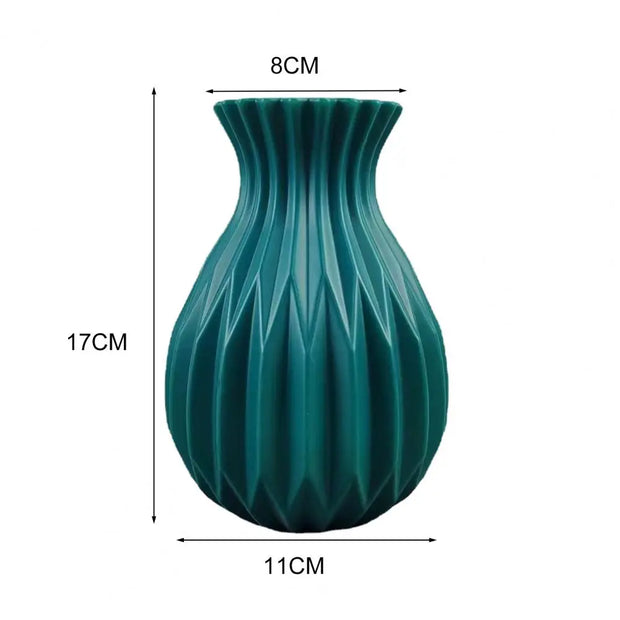 1Pc Decorative Vase Elegant Fine Workmanship Flower Vase for Home Decoration Modern Plastic Flower Pot for Room Wedding Ornament