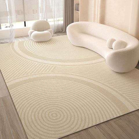 VIKAMA Cream style carpet living room light luxury high sense sofa floor mat French thickened bedroom bed rug non-slip carpet