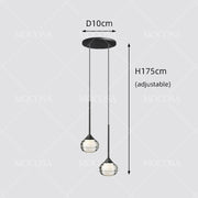 Water Drop LED Pendant Bedroom Bedside Lamps Modern Stairwell Light Living Room Ceiling Hanging Lamp Indoor Staircase Chandelier