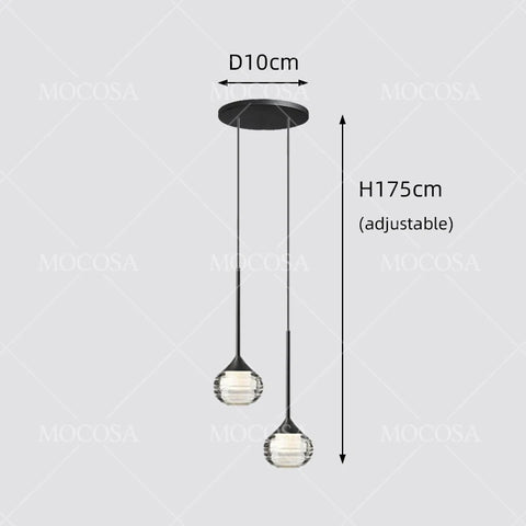 Water Drop LED Pendant Bedroom Bedside Lamps Modern Stairwell Light Living Room Ceiling Hanging Lamp Indoor Staircase Chandelier