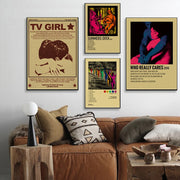 TV Girl Posters Retro Kraft Paper Prints Lovers Rock Vintage Poster Wall Art Painting Study Home Living Room Decoration Picture