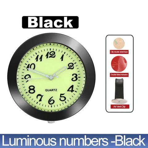 Car Clock Luminous Automobiles Internal Stick-On Mini Digital Watch Mechanics Quartz Clocks Auto Ornament Car Accessories Gifts