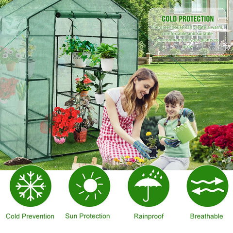 Greenhouses Outdoor Cold Frost Wind Proof Greenhouse Practical Greenhouse Cover Gardening Plant Protective Cover for Flower Room