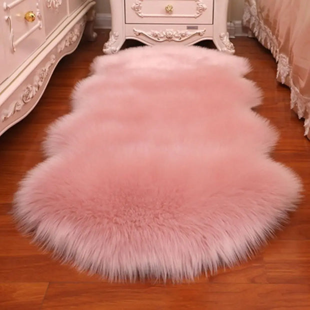 Faux Fluffy Shaggy Rugs Artificial Sheepskin Long Hair Carpet Floor Wool Fluffy Mat Home Decor Non Slip For Living Room Bedroom