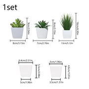 (A set of 3PCS) Simulated Mini Potted Plants Suitable For Decorating Homes, Restaurants, Tabletops, Windowsills, And Bookshelves