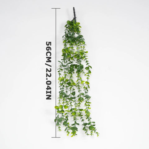 1pc Artificial Hanging Plant Eucalyptus Rattan Potted Green Plant Suitable Mandala Vine for Room Wall Home Shelf Interior Decor