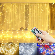 3/4/6m Curtain LED String Lights Garland USB Festoon Remote Control Fairy Garland Lights Christmas Decoration for Bedroom Home